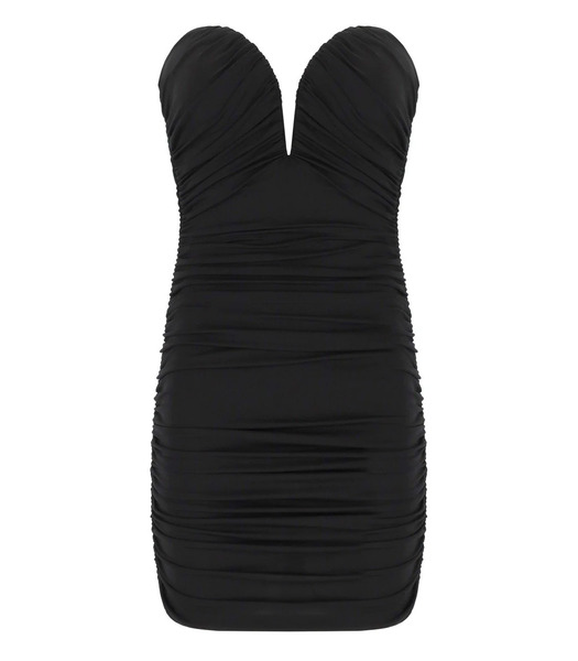  Elisabetta Franchi Black Bustier Mini Dress 