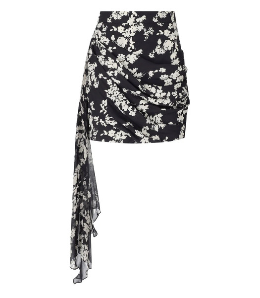  Elisabetta Franchi Black Butter Draped Skirt 
