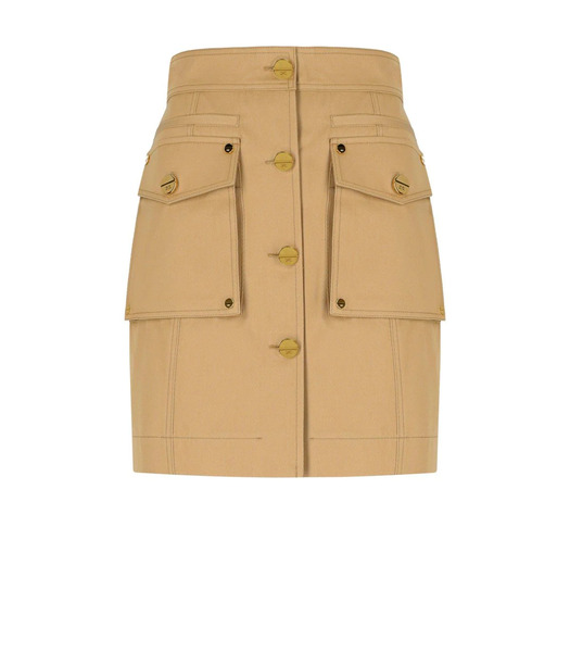  Elisabetta Franchi Camel Mini Skirt With Pockets 