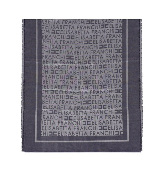  Elisabetta Franchi Oltremare Jacquard Foulard Scarf 