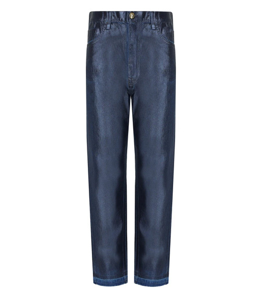  Elisabetta Franchi Oltremare Laminated Baggy Jeans 