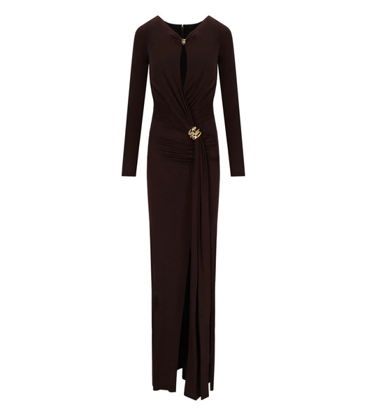  Elisabetta Franchi Red Carpet Dark Chocolate Dress 