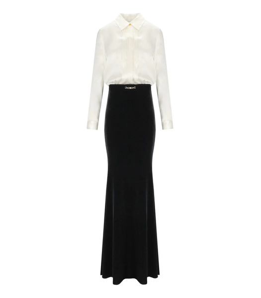  Elisabetta Franchi Red Carpet Ivory And Black Dress 