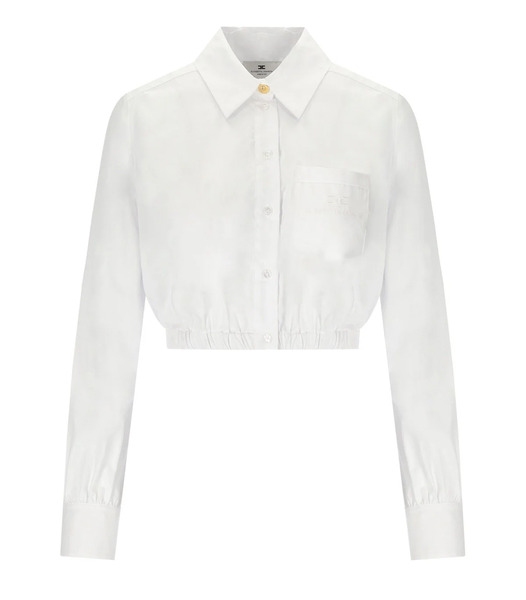  Elisabetta Franchi White Cropped Shirt 