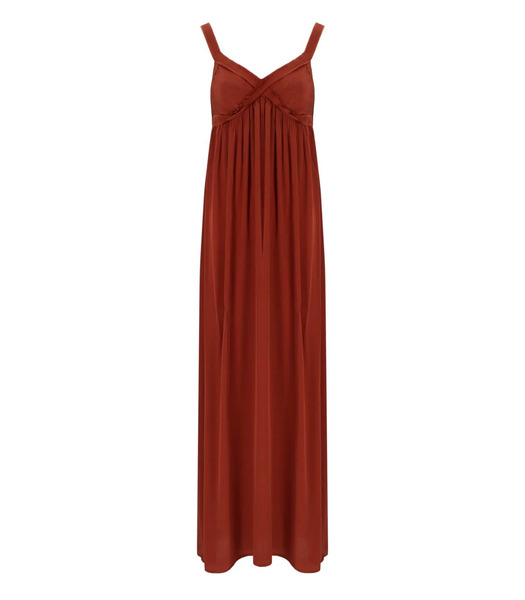  Essentiel Antwerp Jacobean Burnt Red Long Dress 