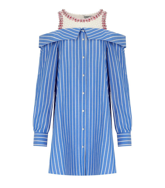  Essentiel Antwerp Jori Light Blue Shirt Dress 