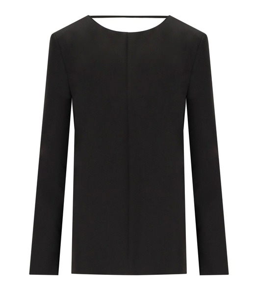  Federica Tosi Black Cady Blouse 