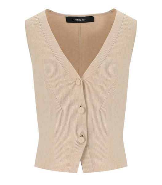  Federica Tosi Ecru Vest With Bow 