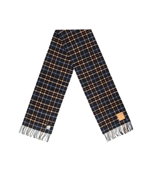  Ganni Blue Check Scarf 