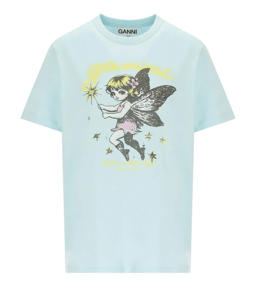  Ganni Fairy Light Blue T-shirt 