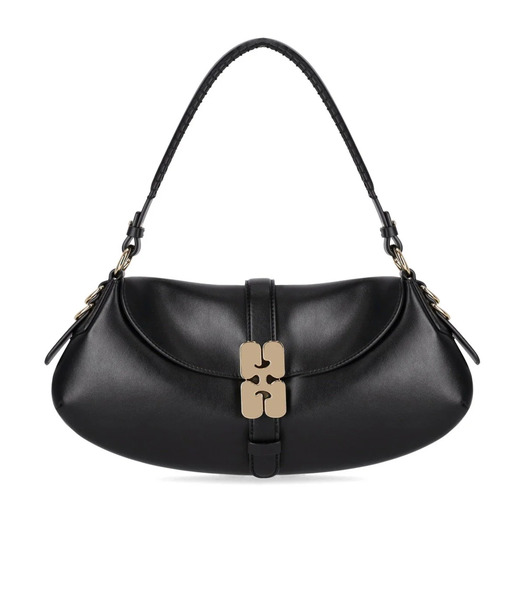  Ganni Kat Black Baguette Bag 