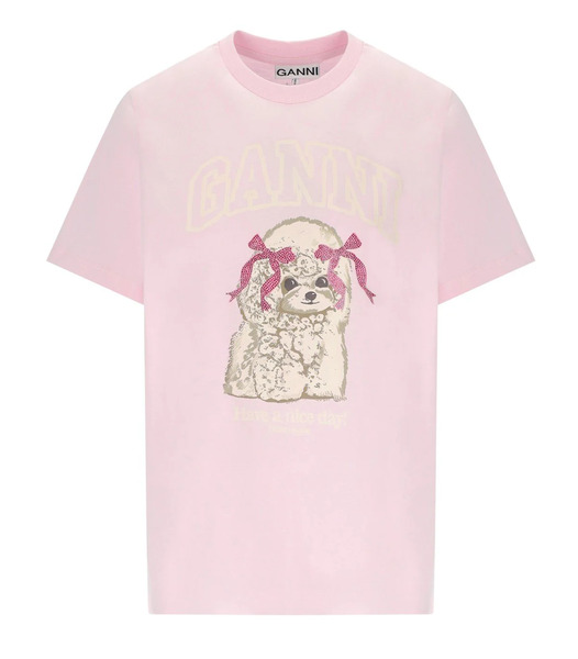  Ganni Poodle Pink T-shirt 
