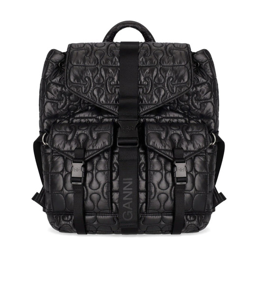  Ganni Re-tech Black Backpack 