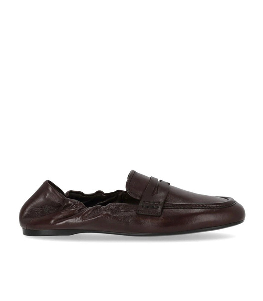 Guglielmo Rotta Satin Brown Loafer 