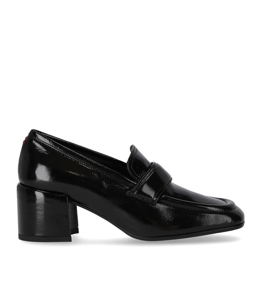  Halmanera Glaze Black Heeled Loafer 