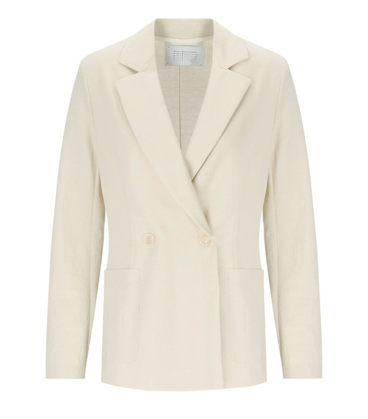  Harris Wharf London Ivory Double-breasted Blazer 