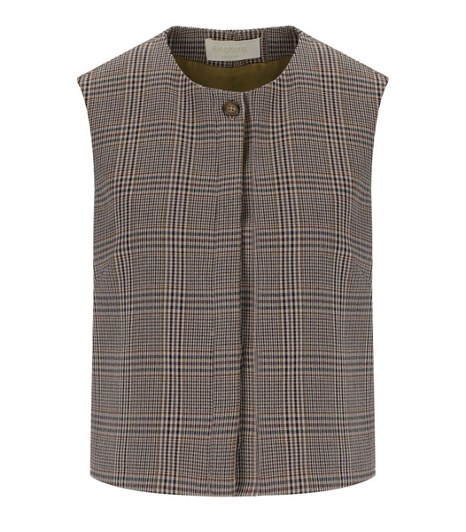 K.k. Beige Check Vest 