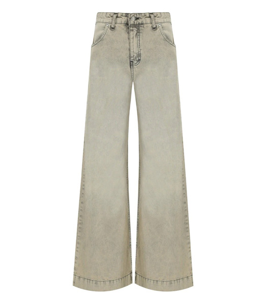  K.k. Beige Wide Leg Jeans 