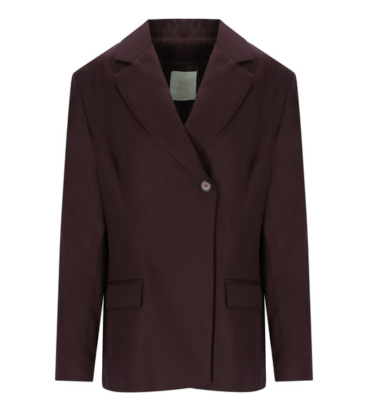  K.k. Burgundy Single-breasted Blazer 