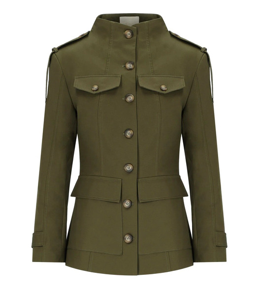  K.k. Military Green Jacket With Pockets 