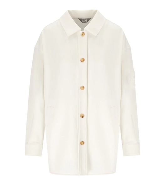  Mm Max Mara Comma White Shirt Jacket 