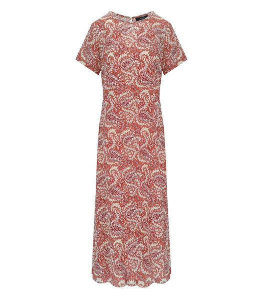  Max Mara Weekend Crespo Brick Red Long Dress 