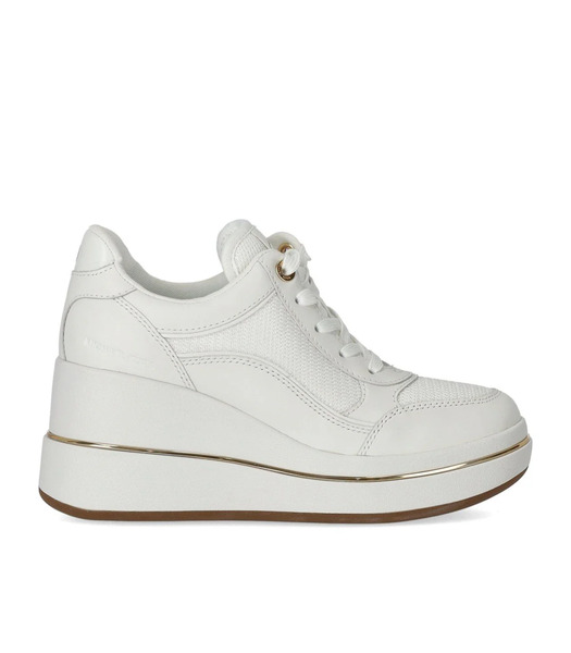  Michael Kors Emmy Wedge White Sneaker 