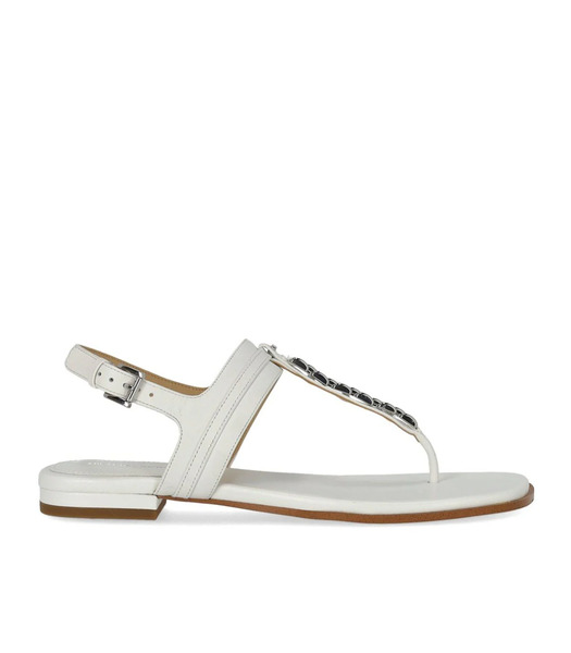  Michael Kors Marcia White Thong Sandal 