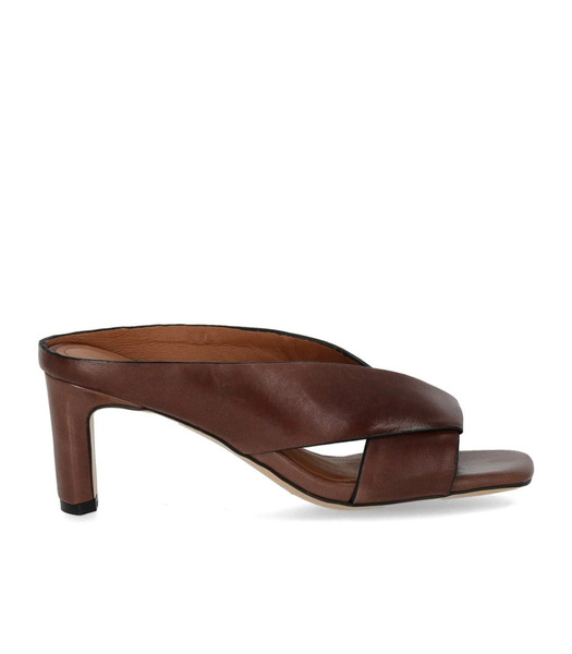  Miss Olivia Coffee Heeled Mule 