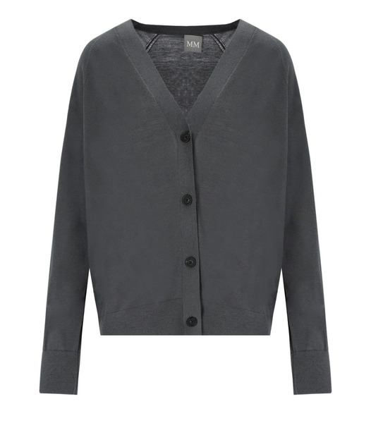  Mm Max Mara Clarino Grey Cardigan 