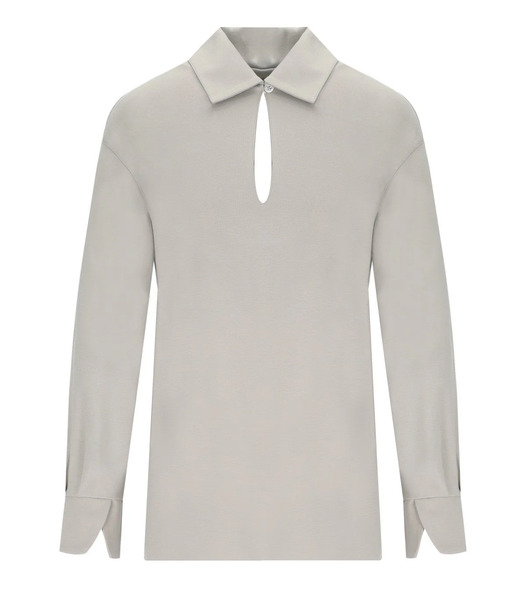  Mm Max Mara Gestro Sand Polo Blouse 