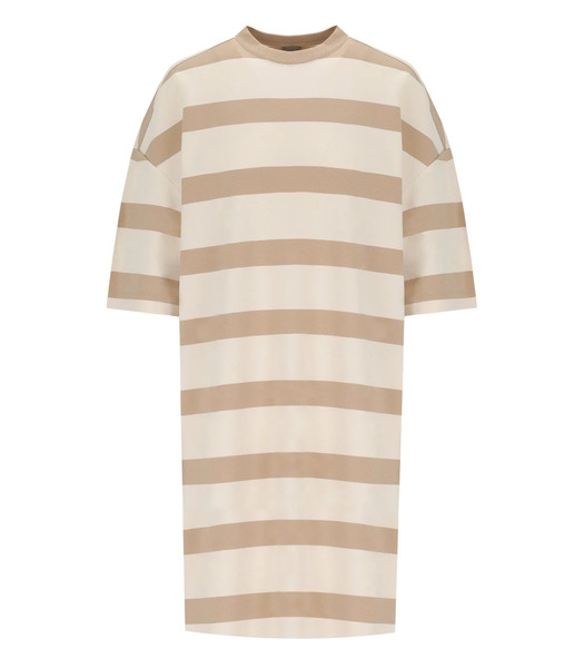  Mm Max Mara Mela Beige Striped Dress 