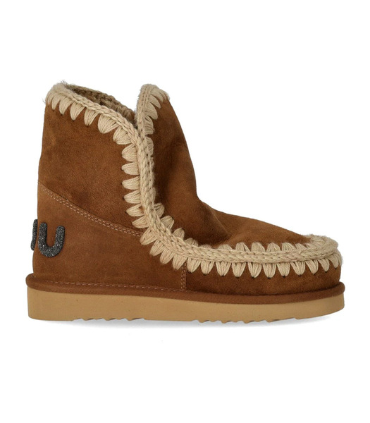  Mou Eskimo Glitter Logo Cognac Boot 