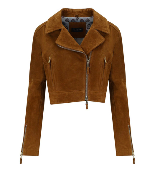  Myskin Brown Fringed Short Jacket 