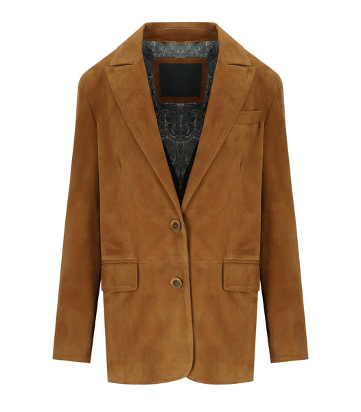  Myskin Camel Single-breasted Blazer 