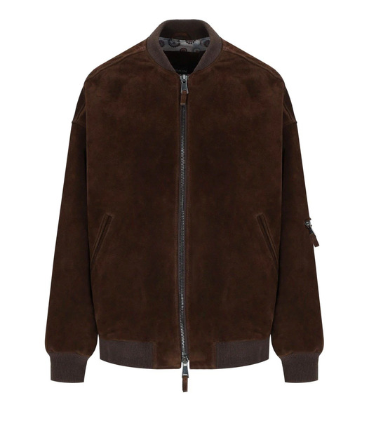 Myskin Dark Brown Oversize Bomber Jacket 