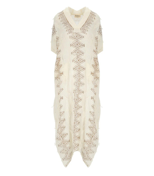  Pahiesa Formentera Ecru Kaftan Dress 