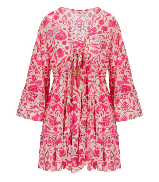  Pahiesa Formentera Fuchsia Mini Dress 