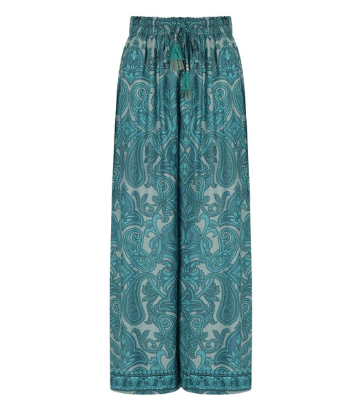  Pahiesa Formentera Light Blue Patterned Trousers 