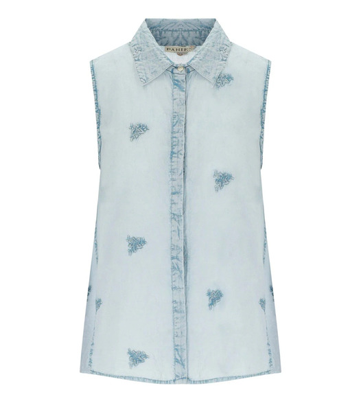  Pahiesa Formentera Light Blue Sleeveless Shirt 