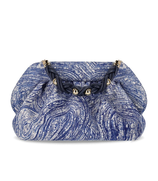  Themoirè Bios Porridge Print Deep Ocean Clutch Bag 