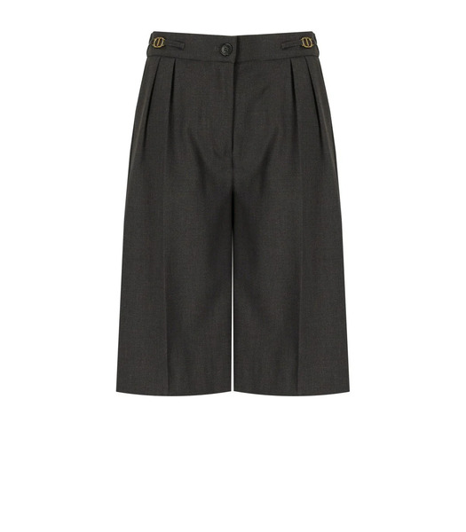  Twinset Anthracite Grey Bermuda Shorts 