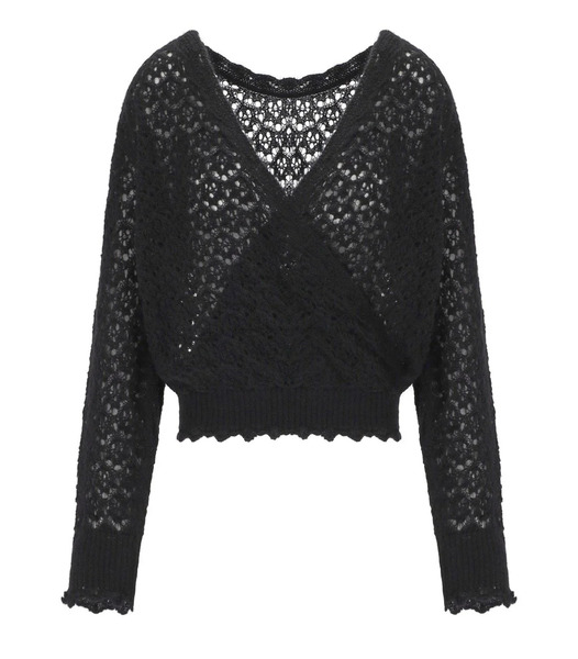  Twinset Black Perforated Sweater 