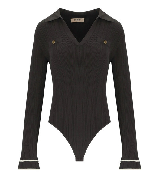  Twinset Chocolate Polo-bodysuit 