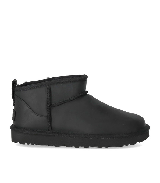  Ugg Classic Ultra Mini Leather Black Boot 