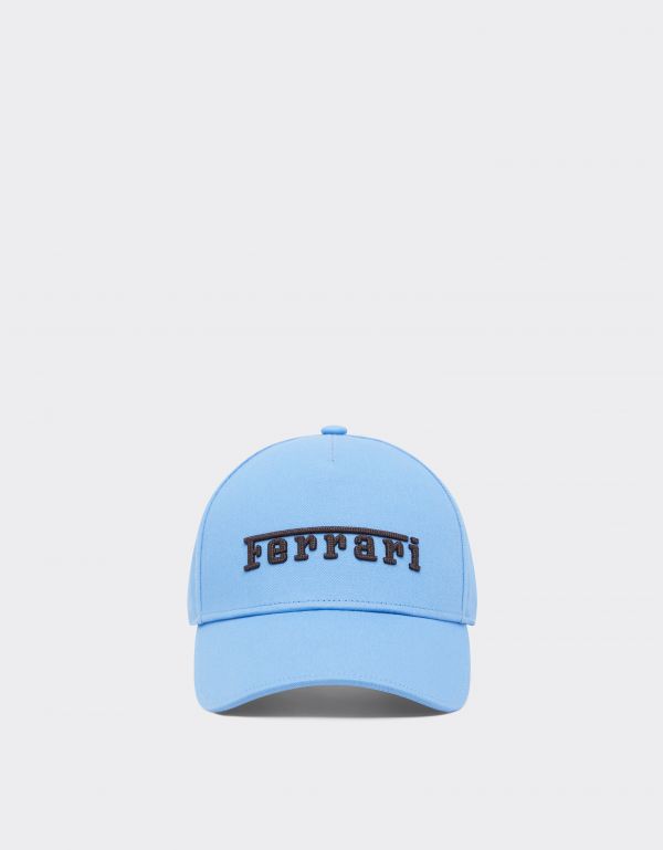  Ferrari Baseball Cap With Embroidered Ferrari Logo -  Hats Oxford Blue Os 