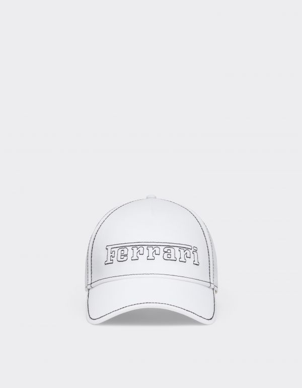  Ferrari Baseball Cap With Ferrari Logo -  Hats Optical White Os 