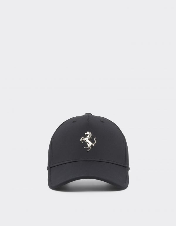  Ferrari Baseball Cap With Metal Prancing Horse -  Hats Black Os 