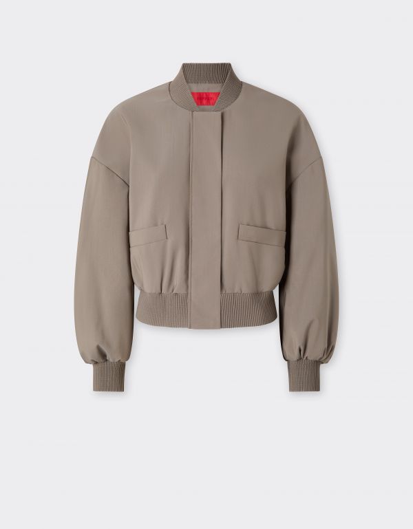  Ferrari Bomber Jacket In Cool Q-cycle® Wool - Female Jackets Clay 44 