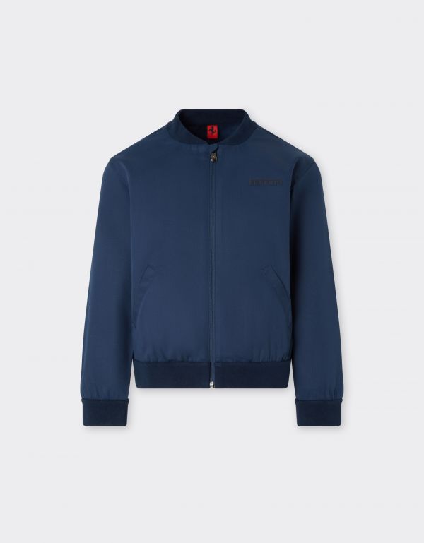  Ferrari Bomber Jacket In Cotton Gabardine -  Jackets And Sweatshirts Navy 10y 